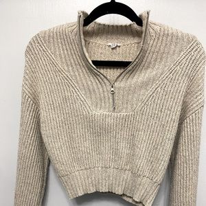 Beige half zip up